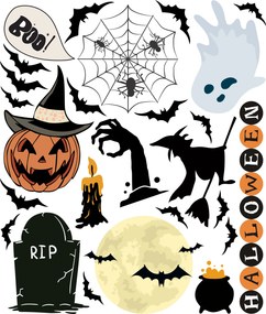 60x70cm Halloween - textilná nálepka na stenu