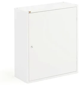 Kovová skrinka SERVE, bez plastových boxov, 800x660x275 mm, biela