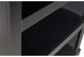 Čierna knižnica z borovicového dreva 107x160x39 cm Bonk – WOOOD