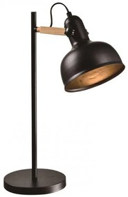 Candellux Čierna stolová lampa Reno pre žiarovku E27 41-80066