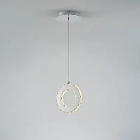 Závesné LED svietidlo GIRONA kruhové chróm