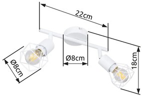 GLOBO XARA I 54802W-2 Nástenné svietidlo