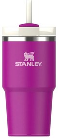 Ružová termoska so slamkou z nehrdzavejúcej ocele 600 ml Quencher H2.0 FlowState Tumbler Violet Blossom – Stanley