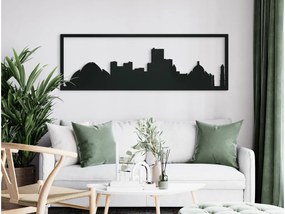 drevko Obraz Dillí panoráma Rozmer obrazu: 29,5 x 89 cm, Farba dekorácie: Čierna
