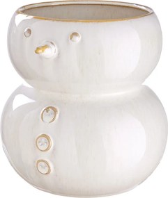 SNOWMAN Váza 20 cm - biela