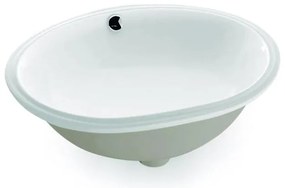 Bathco 0053 - Zapustené umývadlo ANCONA 55x41 cm porcelán/biela