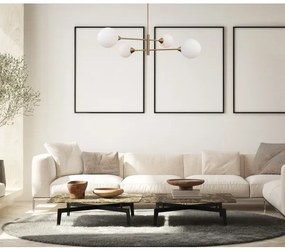 ITALUX PND-55342-4-HB - Luster na tyči EVORA 4xG9/5W/230V mosadz