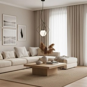 Toolight Toolight, stropné svietidlo 1xE27 APP1018-1CP, čierna-biela, OSW-09474