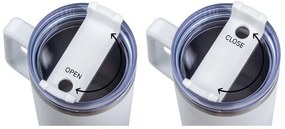 Foxigy Termohrnček do auta so slamkou 1200 ml White
