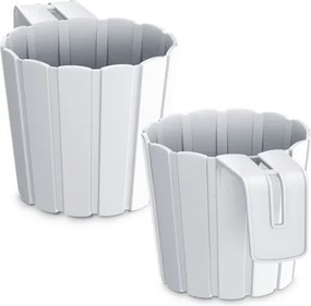 Plastový balkónový kvetináč DDEZ150 14,4 cm - biela