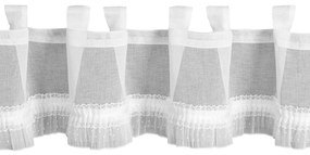 KRÁTKA ZÁCLONA NA PÚTKACH MARY 30X150 CM BIELA