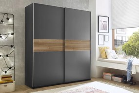Šatníková skriňa Time 170 cm, grafit/dub