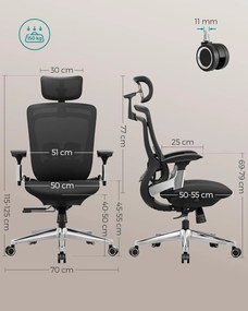 Kancelářská židle Ovus černá
