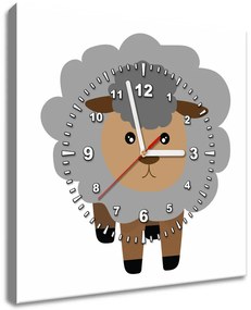 Gario Obraz s hodinami Sivá ovečka Rozmery: 40 x 40 cm