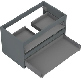 Mexen Box-A, závesná skrinka 80 cm, 2 zásuvky, grafitová matná, 91AX0-0800-470-2-66