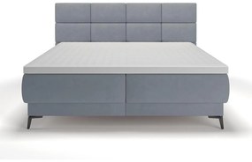 Manželská kontinentálna posteľ 180 cm Riviera 180 (s roštom a matracom) (s úl. priestorom) (grafit + čierna). Vlastná spoľahlivá doprava až k Vám domov. 1099638