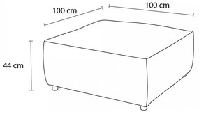 Menčestrová podnožka v tehlovej farbe Nihad modular – Bobochic Paris