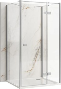 Rea Atlas, sprchovací kút 100 (dvere) x 100 (stena), pravá strana, 6mm číre sklo, chrómový profil, KPL-K4965