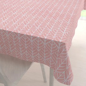 Biante Bavlnený obdĺžnikový obrus Sandra SA-211 Listy na staroružovom 130x180 cm