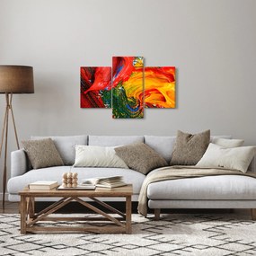 Obraz - Modrenie abstrakcie štetcom (90x60 cm)