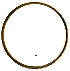 Moderné zrkadlo do kúpeľne čierne vrátane LED a dotykového stmievača - Pim