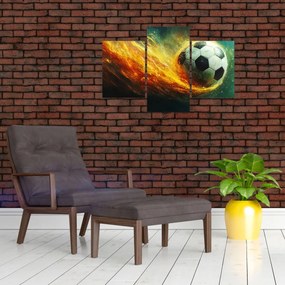 Obraz - Futbalová lopta v lete (90x60 cm)