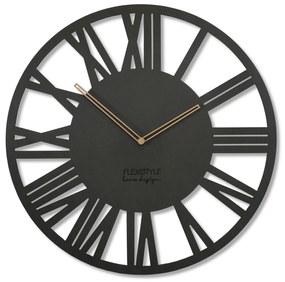 Dekorstudio Moderné drevené hodiny EKO Loft Adulto 50cm - antracit