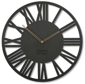 Dekorstudio Moderné drevené hodiny EKO Loft Adulto 50cm - antracit