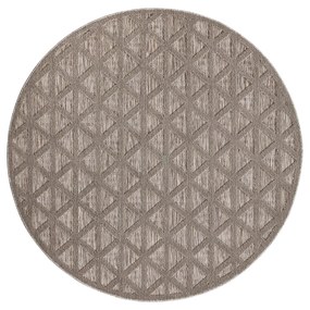 Dekorstudio Okrúhly terasový koberec SANTORINI - 446 hnedý Priemer koberca: 120cm