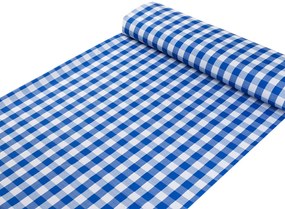 Biante Teflónový behúň na stôl TF-070 Modro-biela kocka 20x140 cm
