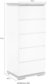 Komoda ARVI čierna/dub