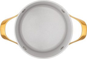 Elmich Nepriľnavý keramický hrniec Zen Ø 18 cm – krémovozlatá
