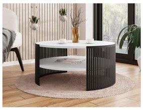 Konferenčný stolík FIKOLI 40x75 cm čierna/biela