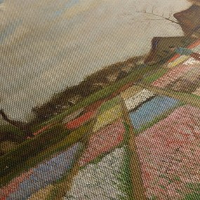 Obraz - Vincent van Gogh, Flower Beds in Holland, reprodukcia (s hodinami) (90x30 cm)