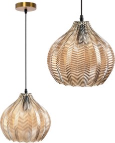 Toolight - Retro sklenená stropná lampa E27 60W APP893-1CP, oranžová, OSW-05695