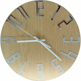 Dizajnové hodiny na stenu z HDF a priehľadného plexiskla - spojenie elegancie a funkčnosti pre váš interiér I SENTOP HDFK006 DUB silver