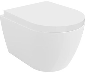 Mexen CARMEN Rimless misa závesná so sedátkom s pomalým zatváraním, 49 x 37 cm, biela, 30880200
