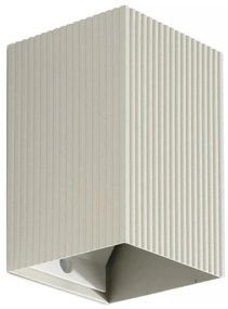 FARO 40536 - Nástenné svietidlo SOLE 1xGU10/8W/230V šedá vrúbkovaná hranatý