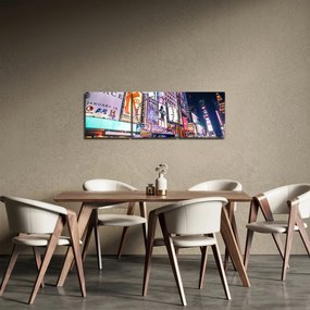 Obraz - New York Theater District (s hodinami) (90x30 cm)
