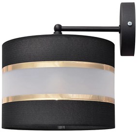 Helam Nástenná lampa HELEN 1xE27/15W/230V čierna/zlatá HE1223