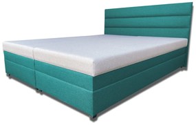 Manželská posteľ 180 cm Rebeka (so sendvičovými matracmi) (tyrkysová). Vlastná spoľahlivá doprava až k Vám domov. 1030899