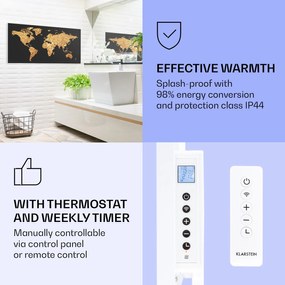 Klarstein Wonderwall Air Art Smart, infračervený ohrievač, 120 x 60 cm, 700 W, zlatá mapa