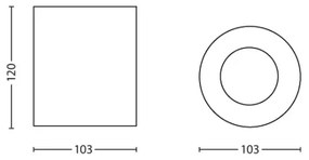Philips 56330/31/PN - Bodové svietidlo MYLIVING PILLAR 1xGU10/35W/230V