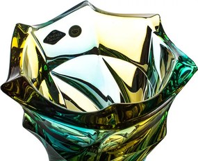 KRIŠTÁĽOVÁ VÁZA BOHEMIA FLAMENCO LEMON 380MM
