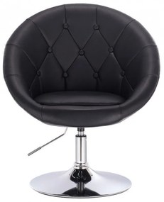 LuxuryForm DESIGN Kreslo VERA na striebornom tanieri - čierne