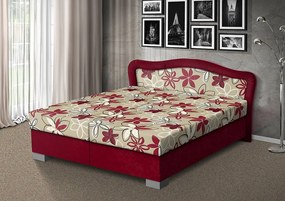 Nabytekmorava Čalúnená posteľ s úložným priestorom Sára180 čalúnenie: bordo/MEGA 17 bordo, Typ roštov: polohovacie
