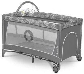 Lionelo - Cestovná postieľka FLOWER Grey Stone