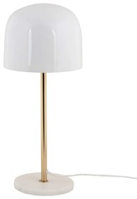 Biela stolová lampa s kovovým tienidlom (výška 50 cm) Manta – Leitmotiv