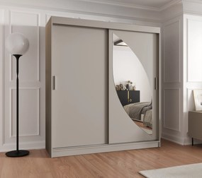 Šatníková skriňa 180 cm Milain (kašmír). Akcia -20%. Vlastná spoľahlivá doprava až k Vám domov. 1126007