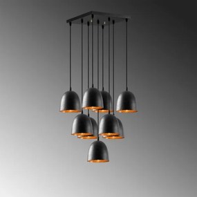 Závesný luster na lanku TATTOO 9xE27/40W/230V čierny